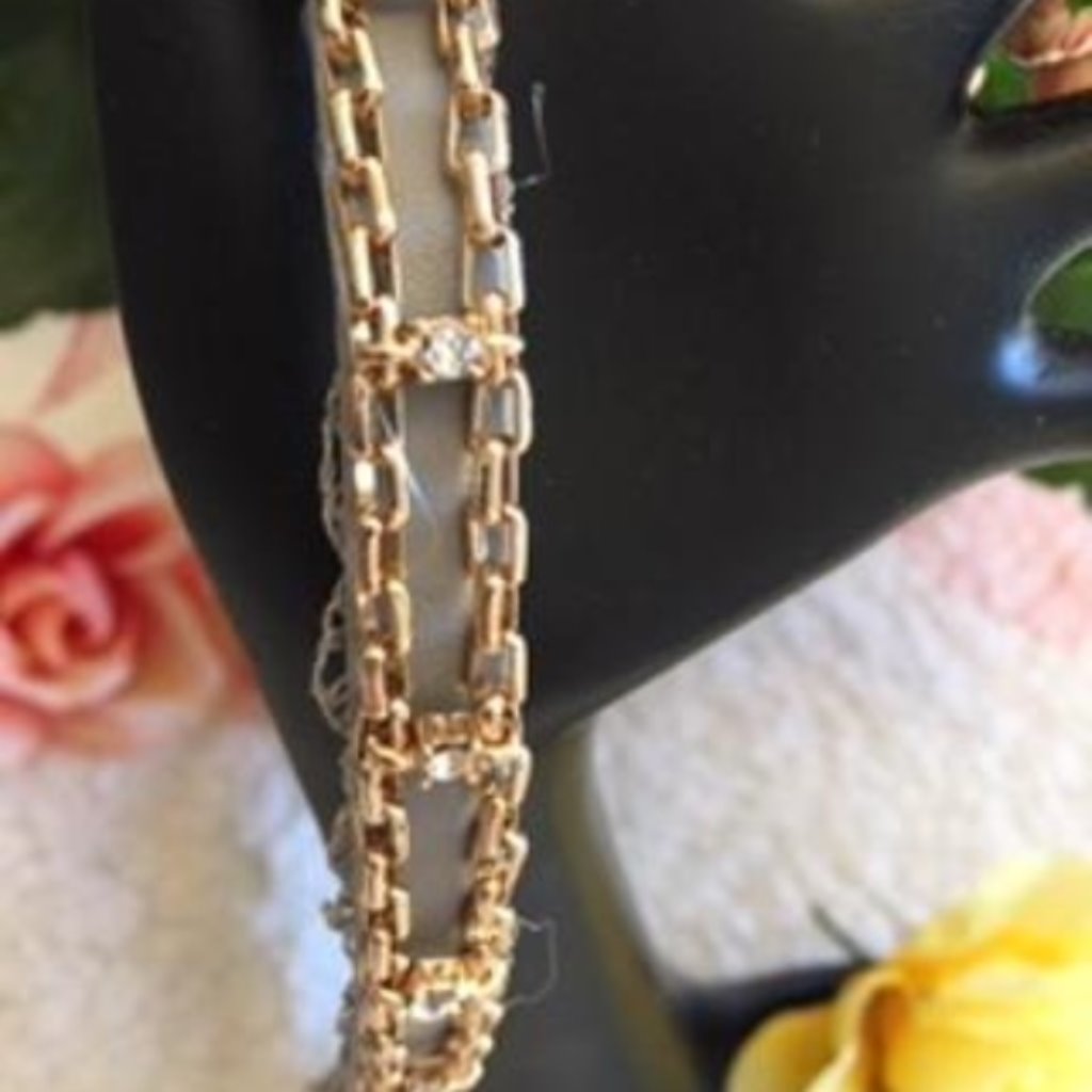 Nwt! Steve Madden Chain, Lace, Rhineston Choker